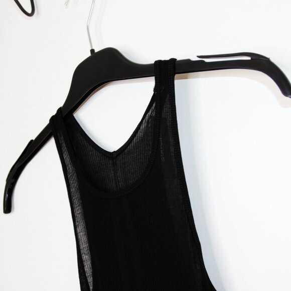 BNWT SS25 RICK OWENS "HOLLYWOOD" BASIC RIB TANK BLK XS & S - Picture 4 of 14